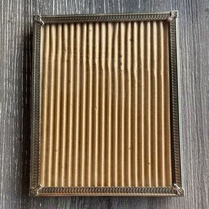 Vintage gold brass MCM picture frame embossed